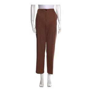 Momoni Brown Wool Straight-Leg Pants — Women’s Size S